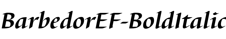 BarbedorEF-BoldItalic font preview
