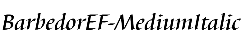 BarbedorEF-MediumItalic font preview