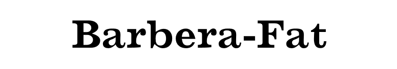 Barbera-Fat font preview
