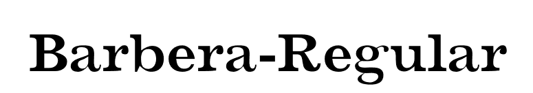 Barbera-Regular font preview