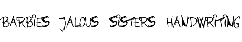 Barbies Jalous Sisters Handwriting font preview