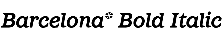 Barcelona* Bold Italic font preview