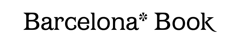 Barcelona* Book font preview