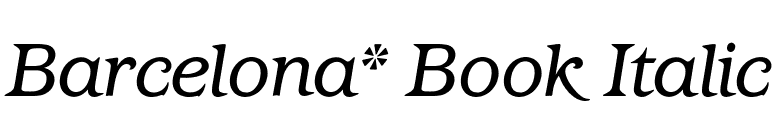 Barcelona* Book Italic font preview