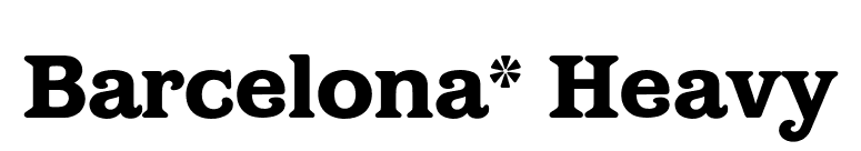 Barcelona* Heavy font preview