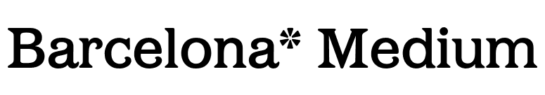 Barcelona* Medium font preview