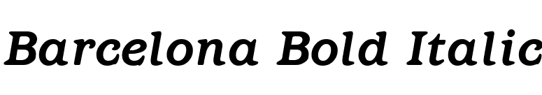 Barcelona Bold Italic font preview