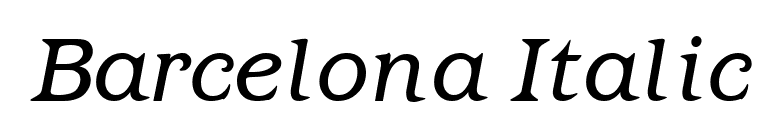 Barcelona Italic font preview