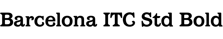 Barcelona ITC Std Bold font preview
