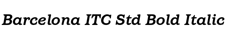 Barcelona ITC Std Bold Italic font preview