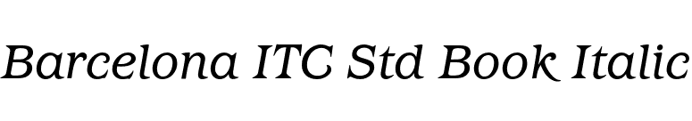 Barcelona ITC Std Book Italic font preview