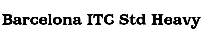 Barcelona ITC Std Heavy font preview