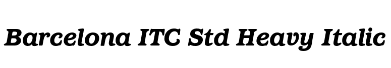 Barcelona ITC Std Heavy Italic font preview