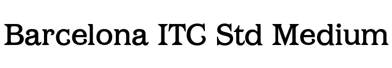 Barcelona ITC Std Medium font preview