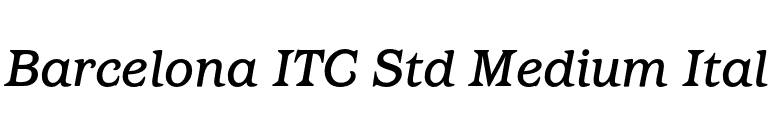 Barcelona ITC Std Medium Ital font preview