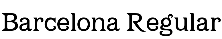 Barcelona Regular font preview