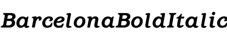 BarcelonaBoldItalic font preview
