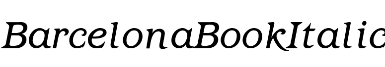 BarcelonaBookItalic font preview