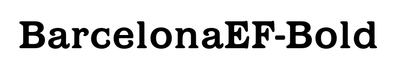 BarcelonaEF-Bold font preview