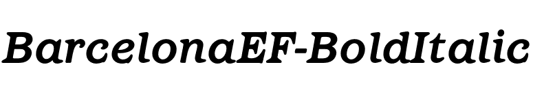 BarcelonaEF-BoldItalic font preview