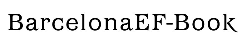 BarcelonaEF-Book font preview