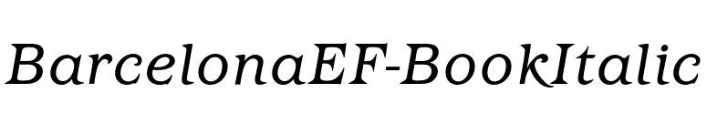 BarcelonaEF-BookItalic font preview