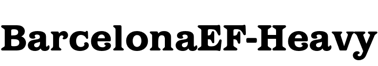 BarcelonaEF-Heavy font preview