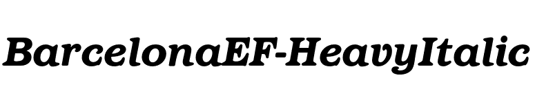 BarcelonaEF-HeavyItalic font preview