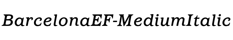 BarcelonaEF-MediumItalic font preview