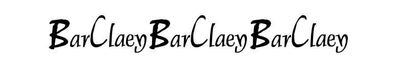 BarClaey Label font preview