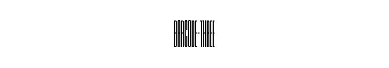 Barcode-Three font preview