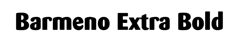 Barmeno Extra Bold font preview