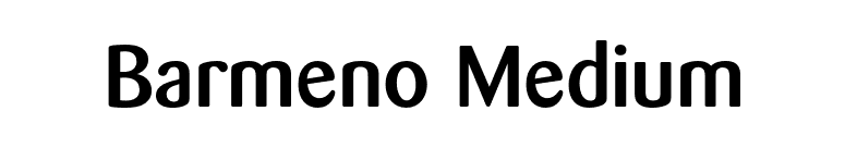 Barmeno Medium font preview