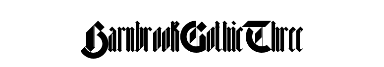 BarnbrookGothicThree font preview