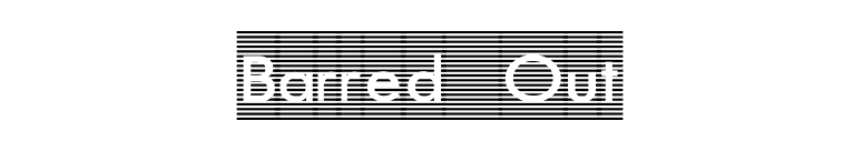 Barred Out font preview
