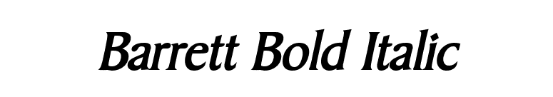 Barrett Bold Italic font preview