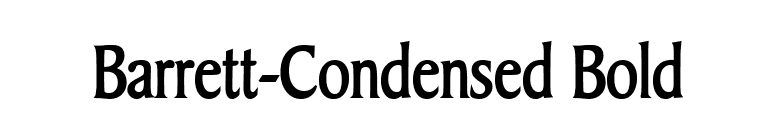 Barrett-Condensed Bold font preview