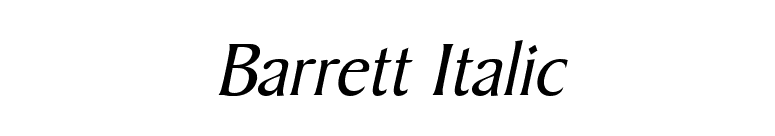 Barrett Italic font preview