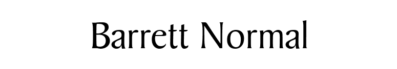 Barrett Normal font preview