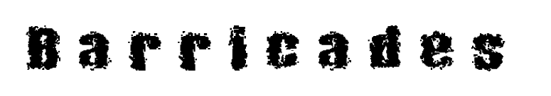 Barricades font preview
