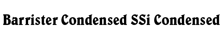Barrister Condensed SSi Condensed font preview