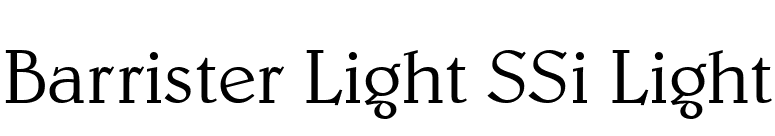 Barrister Light SSi Light font preview