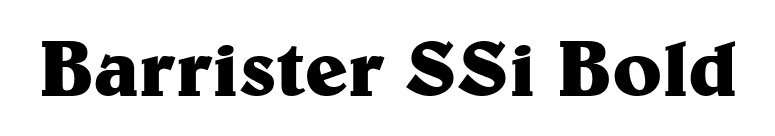 Barrister SSi Bold font preview