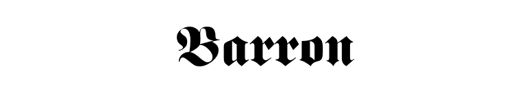 Barron font preview