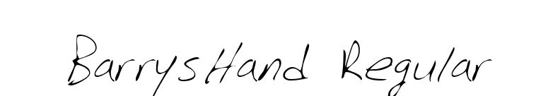 BarrysHand Regular font preview
