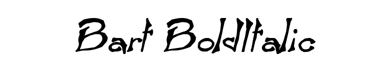 Bart BoldItalic font preview