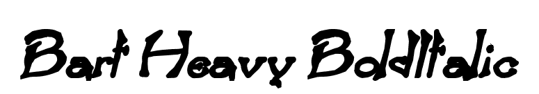 Bart Heavy BoldItalic font preview
