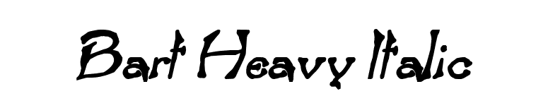 Bart Heavy Italic font preview