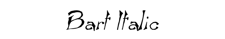 Bart Italic font preview