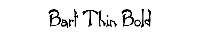 Bart Thin Bold font preview
